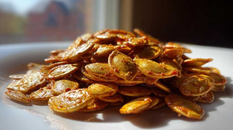 Spicy Roasted Pumpkin Seeds (Addictive Fall Snack)