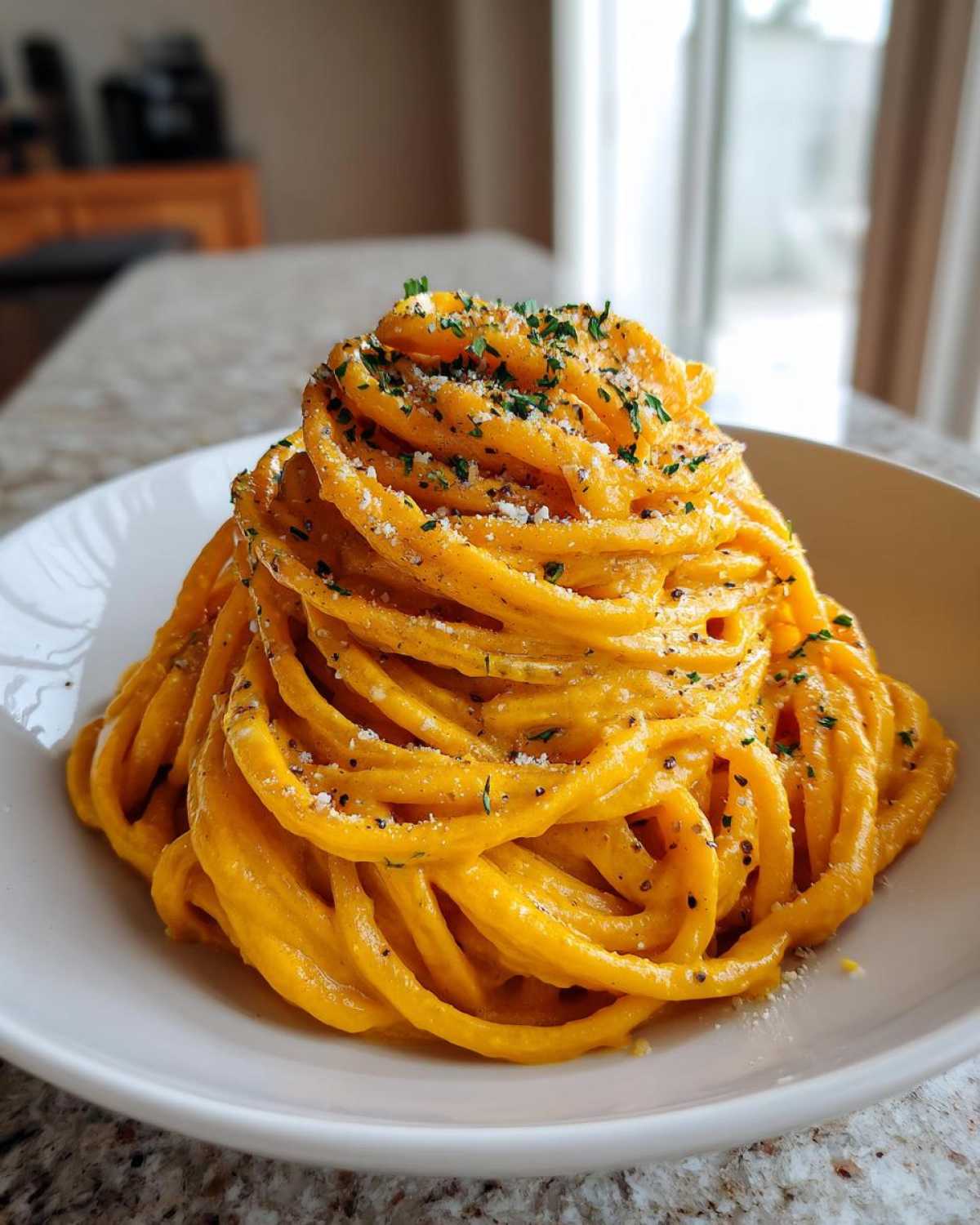 Vegan Pumpkin Alfredo (Creamy Dairy-Free Pasta) - detail 2