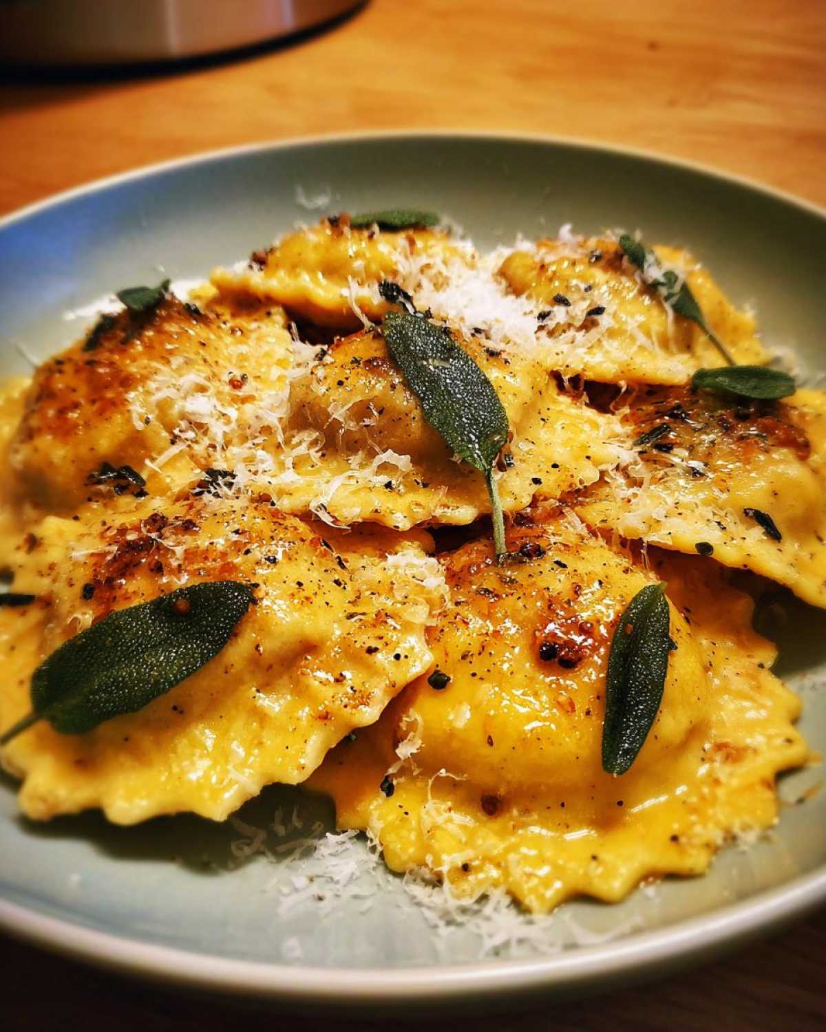 Brown Butter Pumpkin Ravioli (Homemade Fall Pasta) - detail 1
