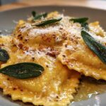 Brown Butter Pumpkin Ravioli (Homemade Fall Pasta)