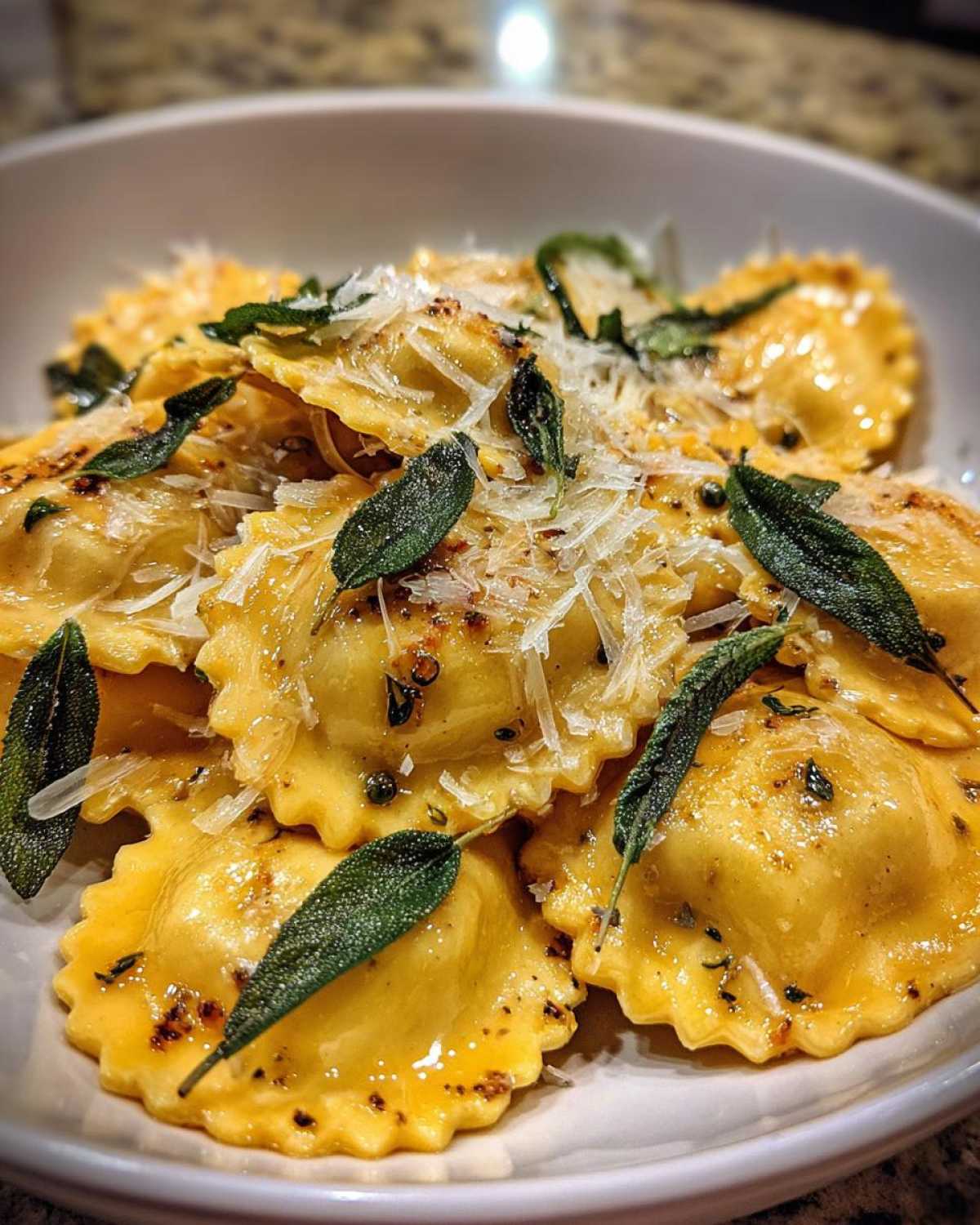 Brown Butter Pumpkin Ravioli (Homemade Fall Pasta) - detail 3