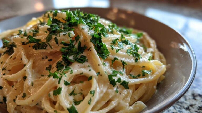 Creamy Cauliflower Alfredo (Low-Calorie Pasta Swap)