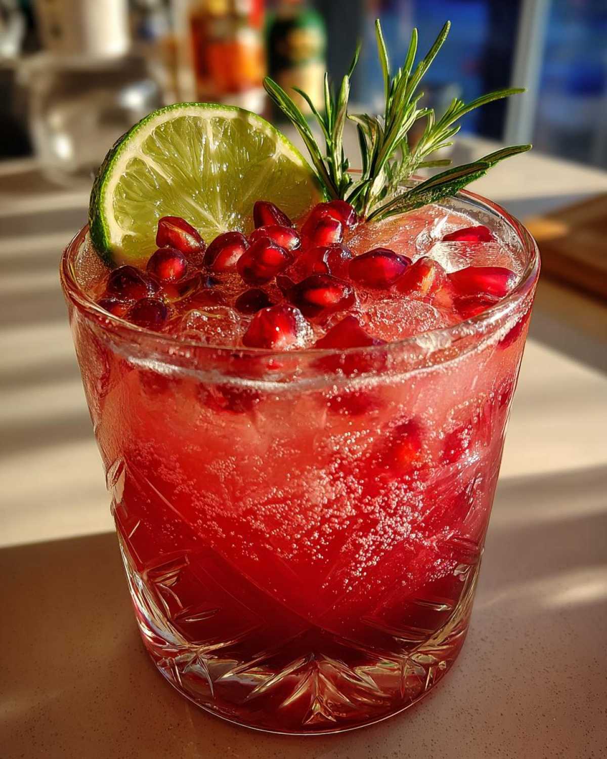 Sparkling Pomegranate Holiday Mocktail (Non-Alcoholic) - detail 1