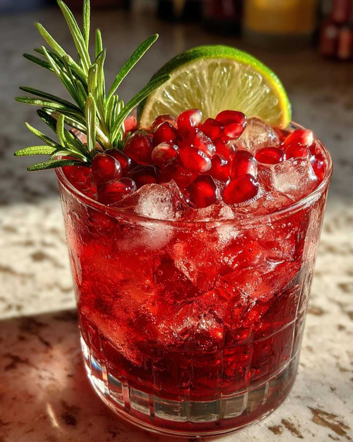 Sparkling Pomegranate Holiday Mocktail (Non-Alcoholic) - detail 2
