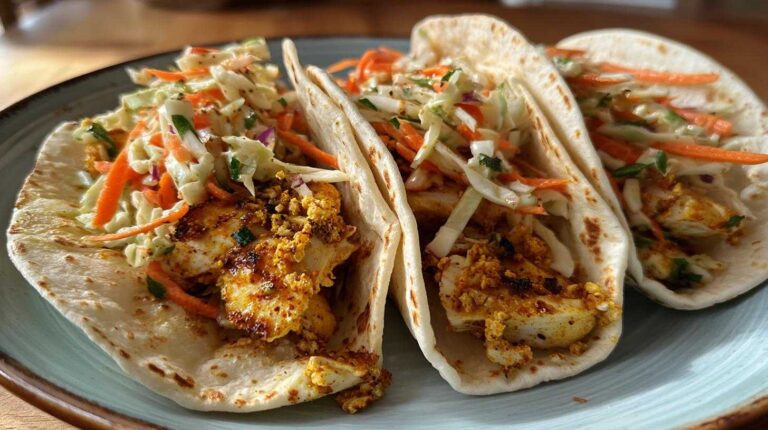 Air Fryer Fish Tacos with Slaw (15 Min)