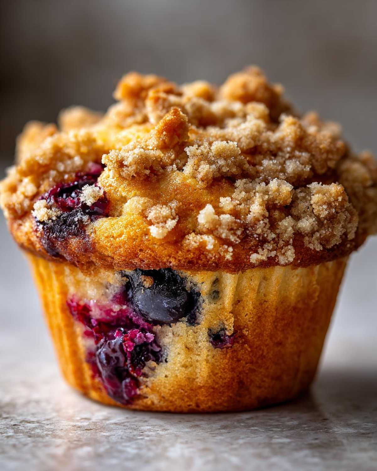 Blueberry streusel muffins - detail 3