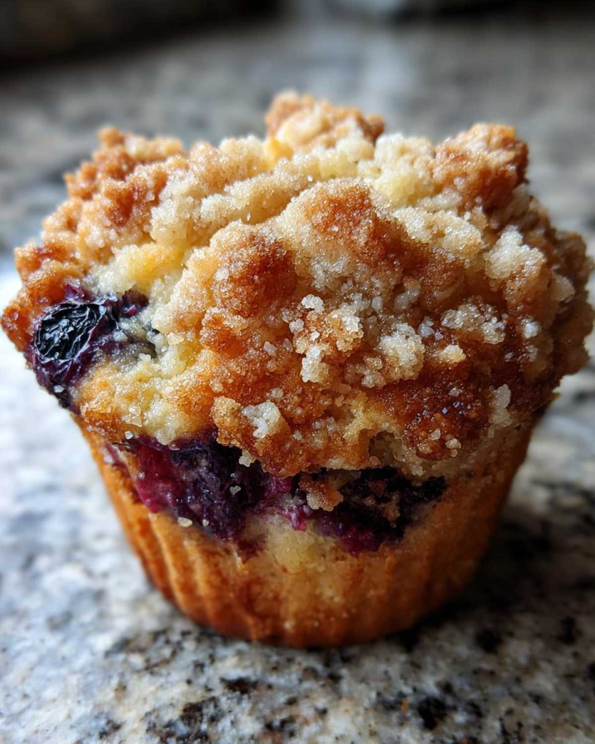Blueberry streusel muffins - detail 4