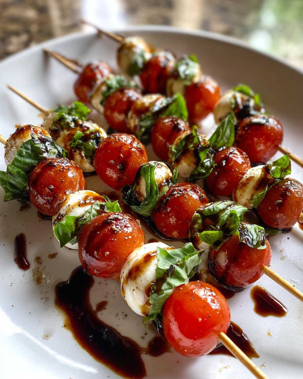 Caprese Skewers with Balsamic Drizzle - detail 1