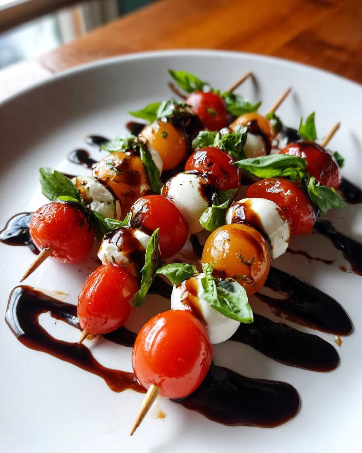 Caprese Skewers with Balsamic Drizzle - detail 2