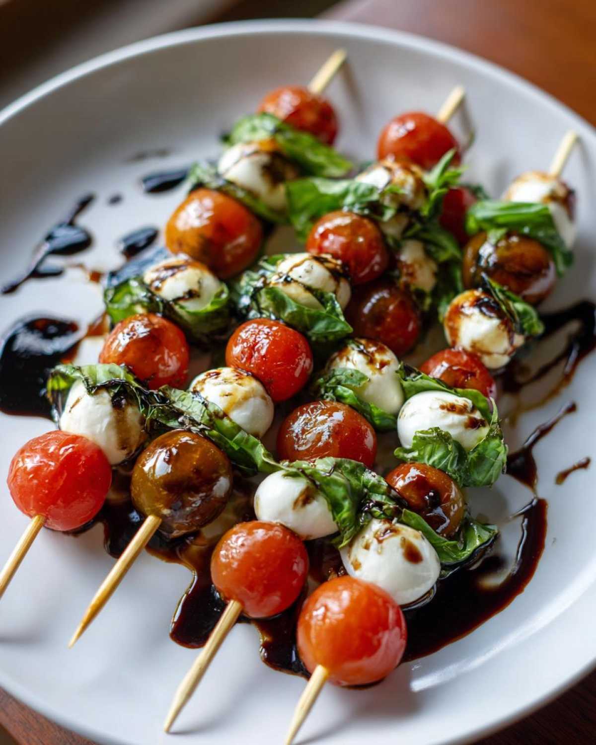 Caprese Skewers with Balsamic Drizzle - detail 3