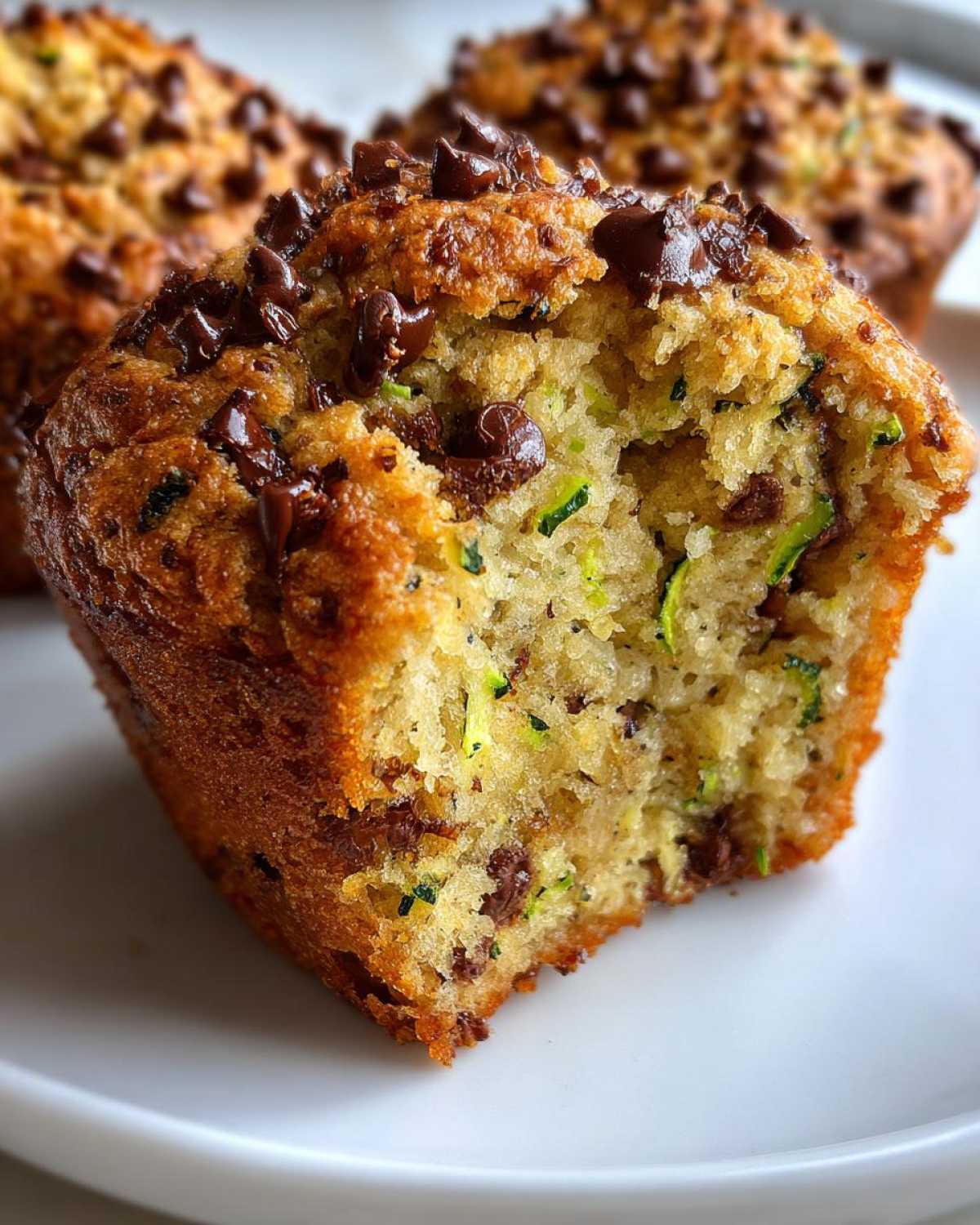 Chocolate chip zucchini muffins - detail 1
