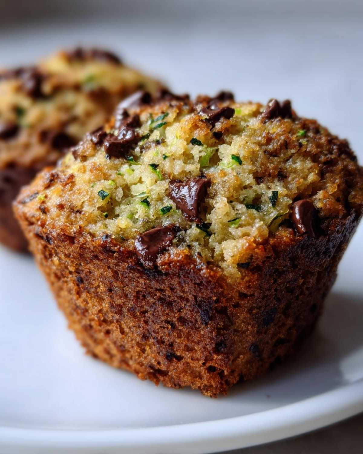 Chocolate chip zucchini muffins - detail 3