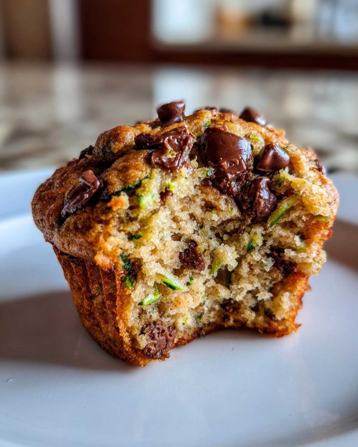 Chocolate chip zucchini muffins - detail 4