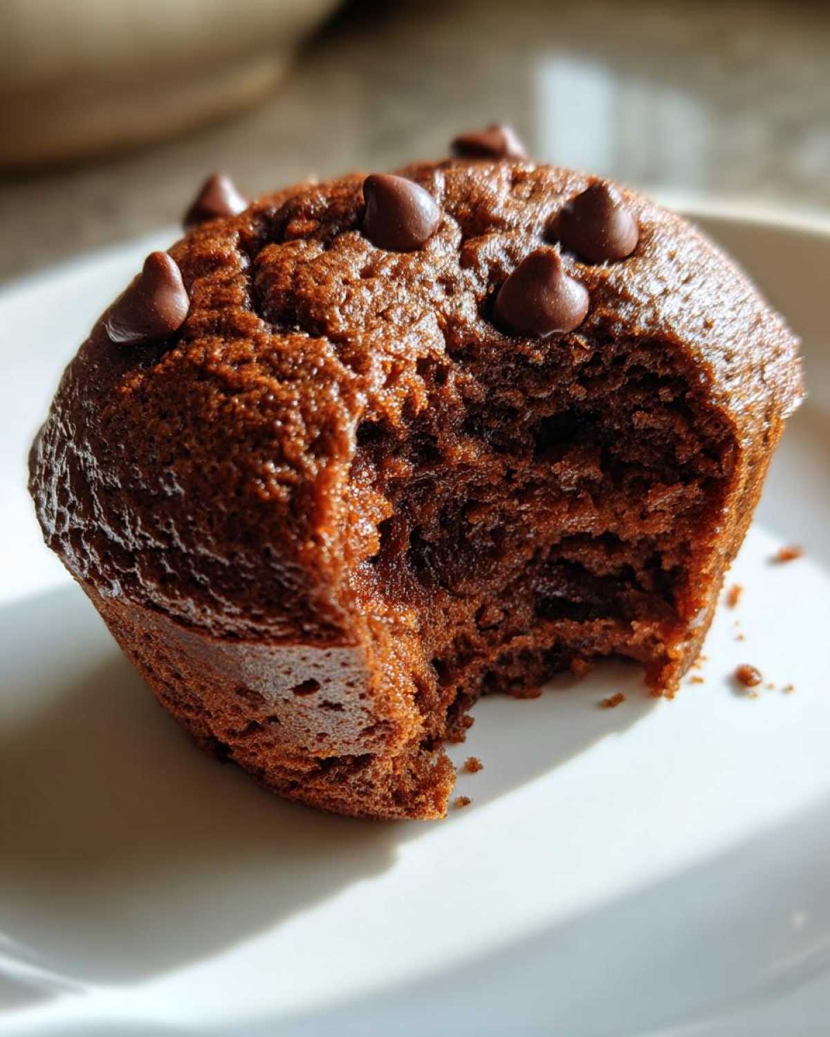 Chocolate protein muffins - detail 4