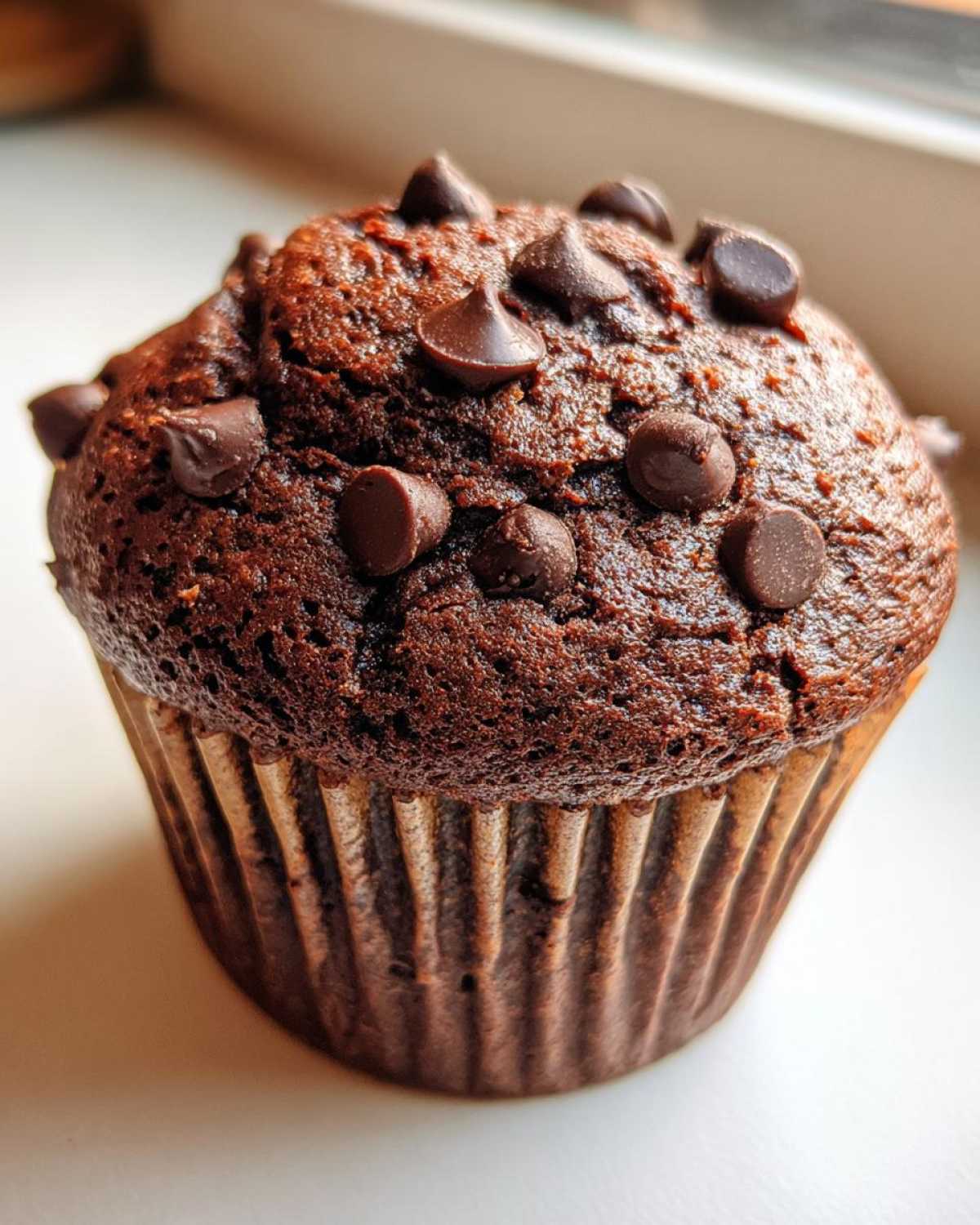 Double chocolate chip muffins - detail 2