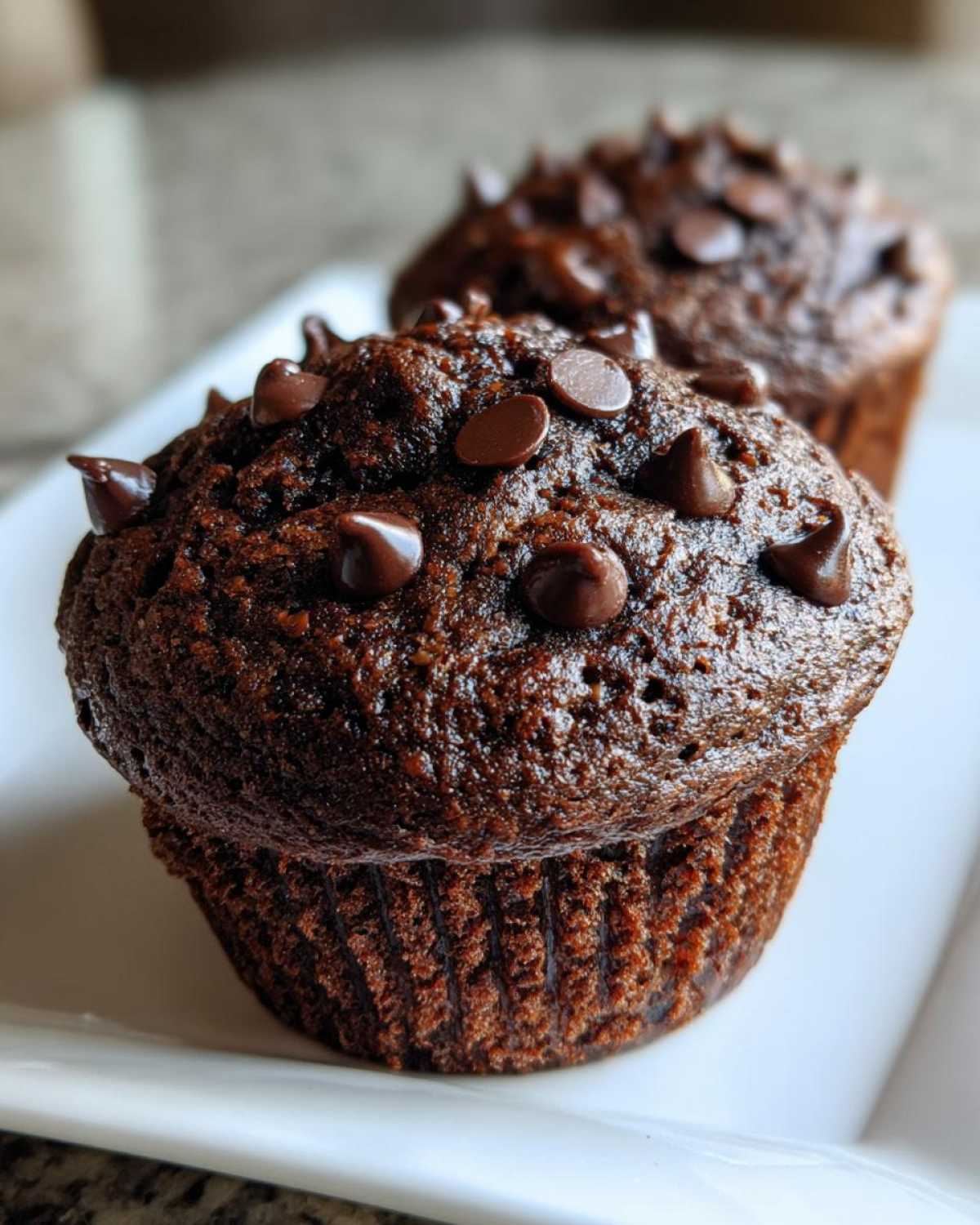 Double chocolate chip muffins - detail 4