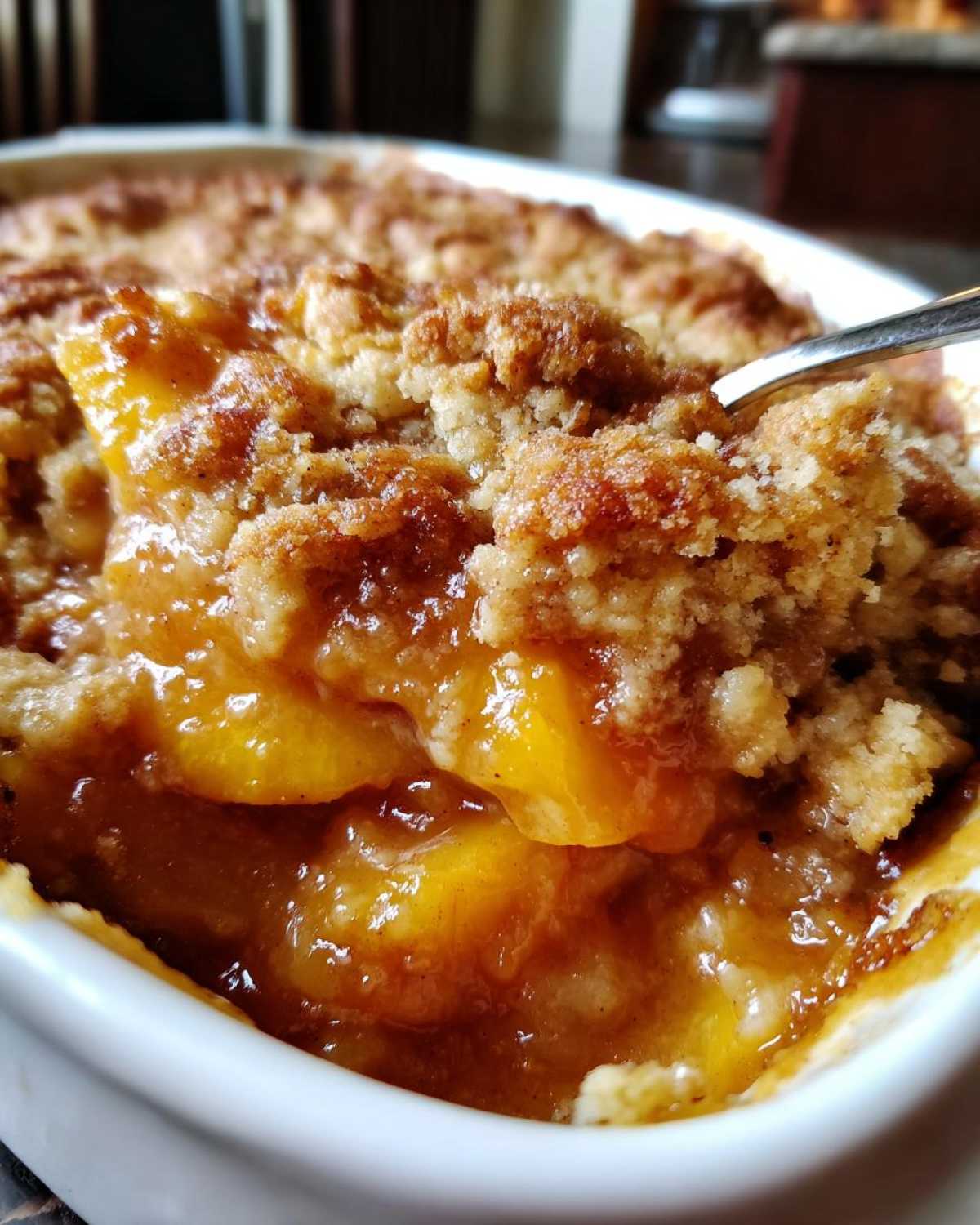 Homemade Peach Cobbler (with Fresh Peaches) - detail 2