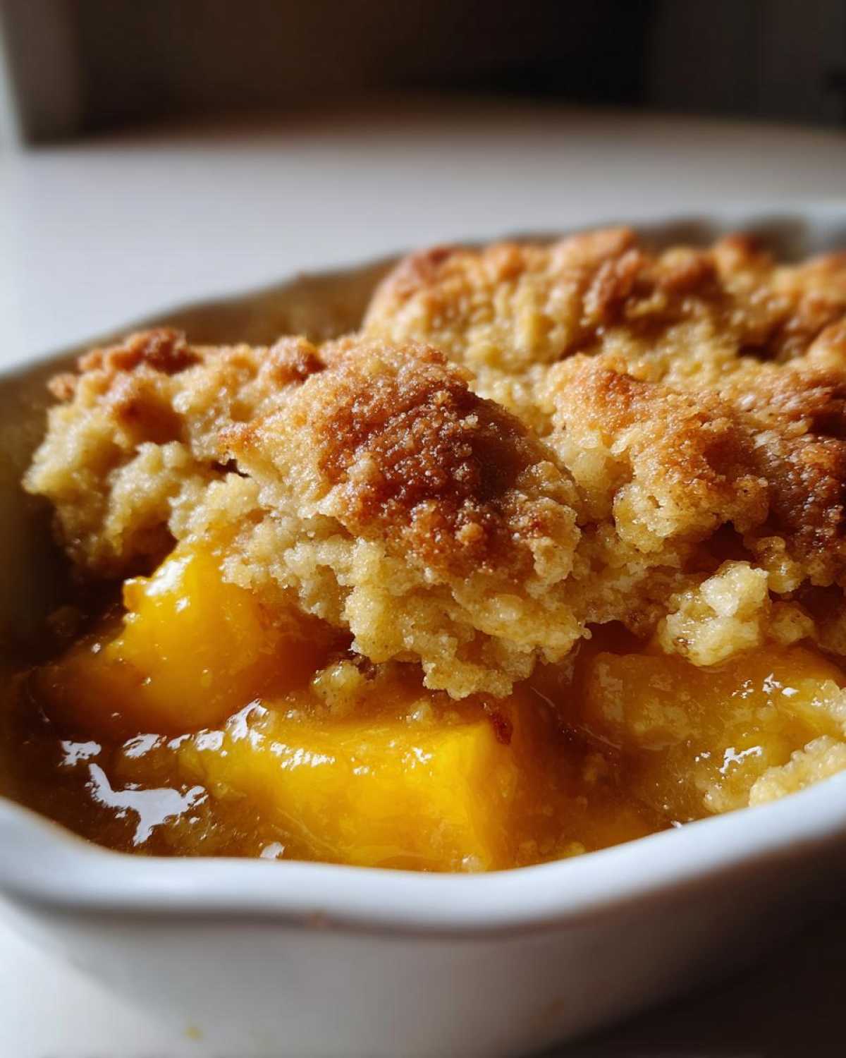Homemade Peach Cobbler (with Fresh Peaches) - detail 3