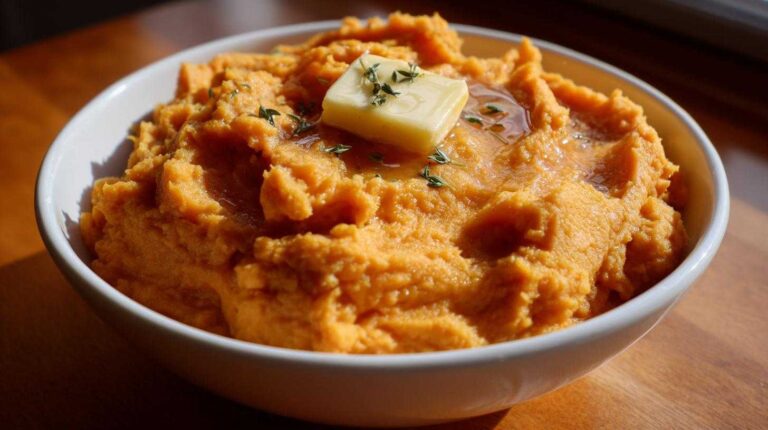 Amazing Mashed Sweet Potatoes with Maple Butter (10 Min)