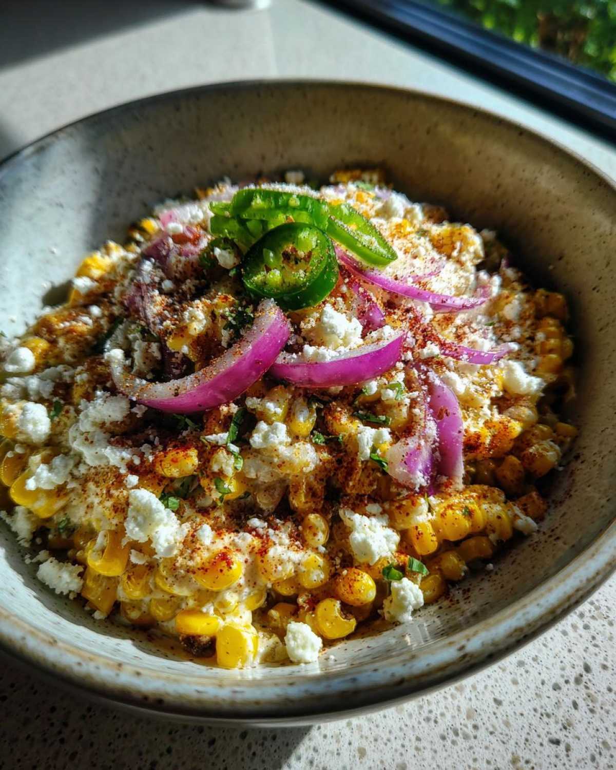 Mexican street corn bowl - detail 2