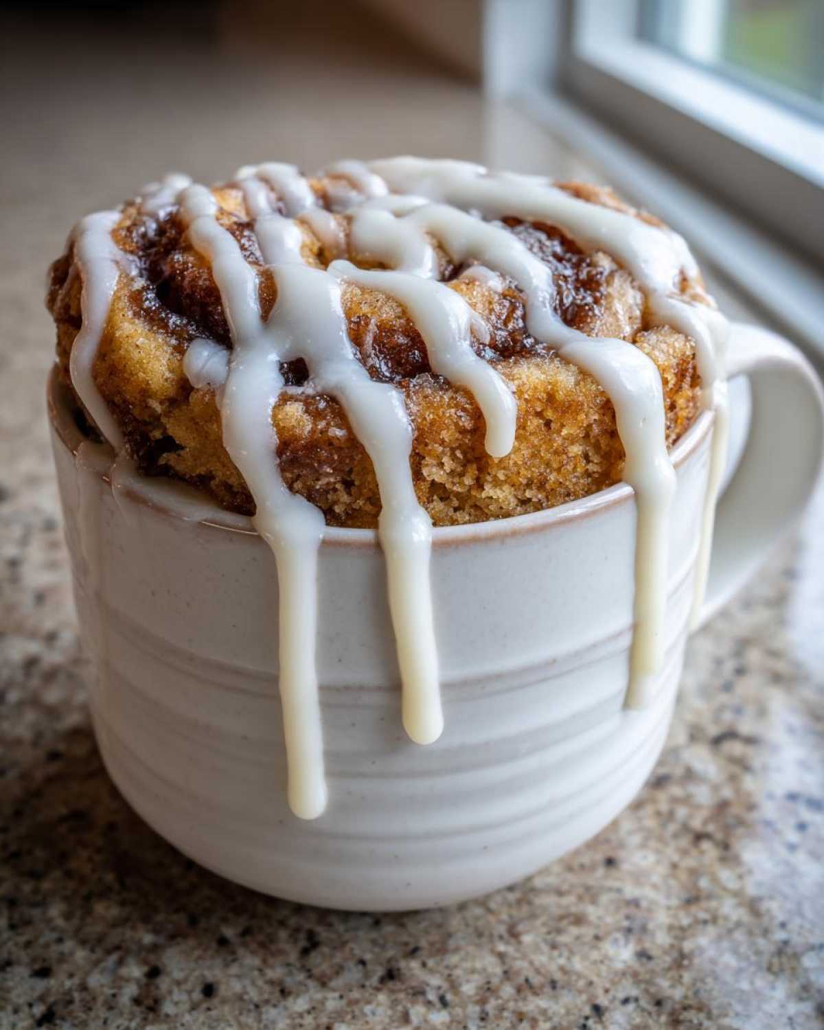 Microwave Cinnamon Roll Mug Cake - detail 1