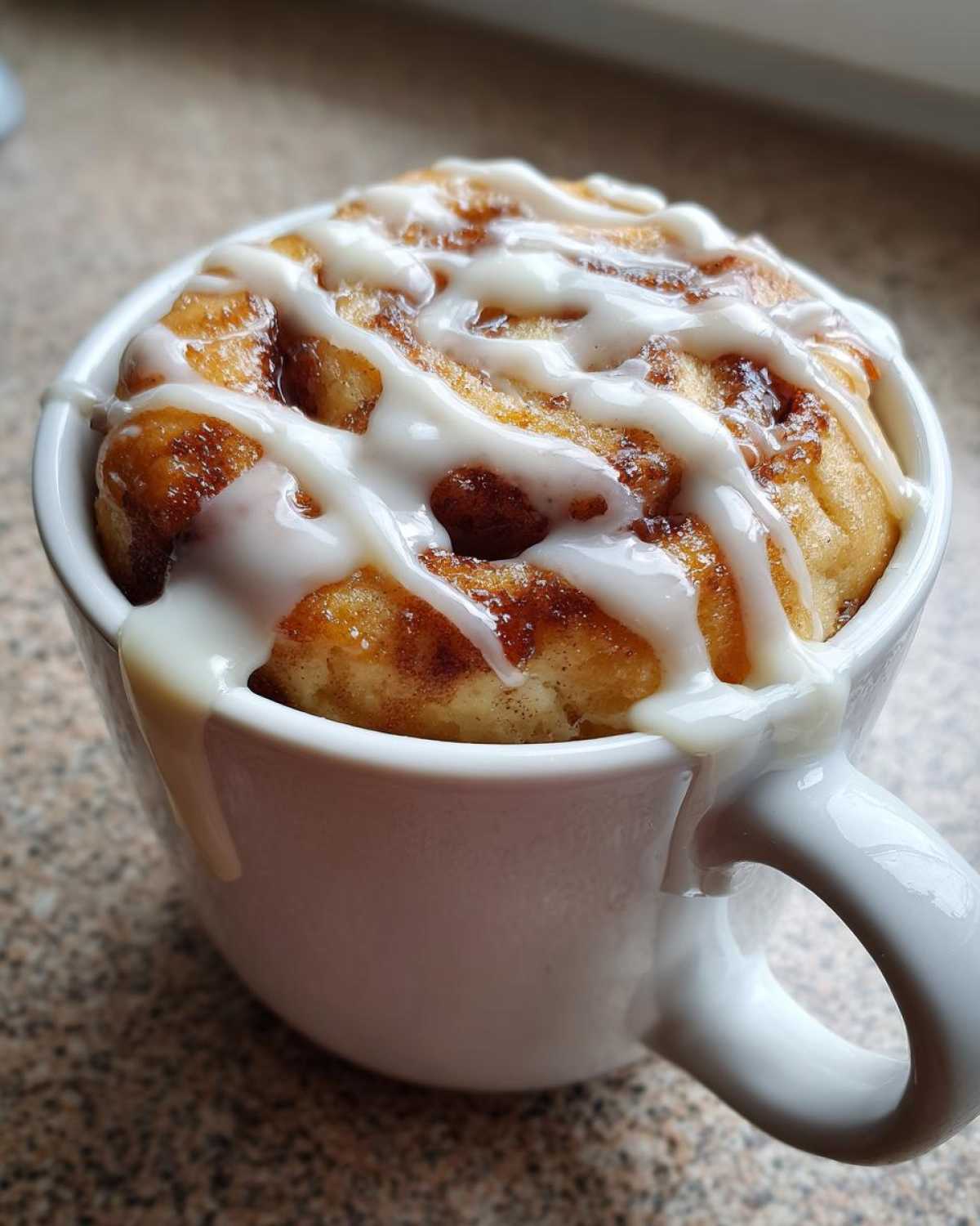 Microwave Cinnamon Roll Mug Cake - detail 3