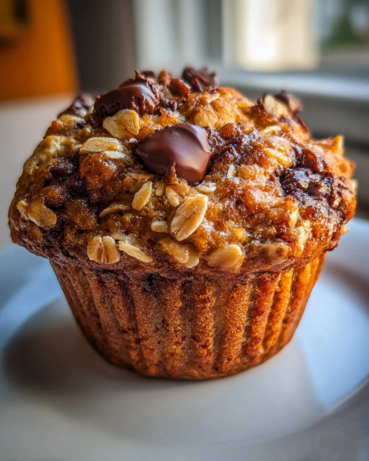 Oatmeal chocolate chip muffins - detail 1