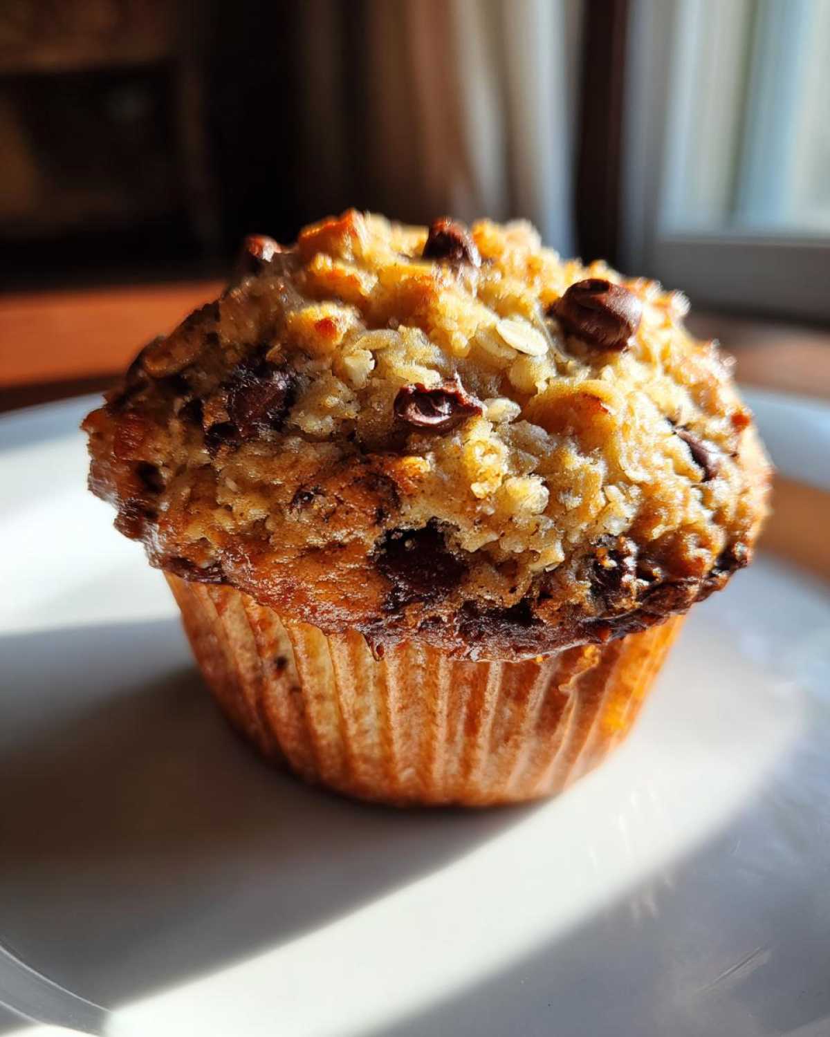 Oatmeal chocolate chip muffins - detail 2