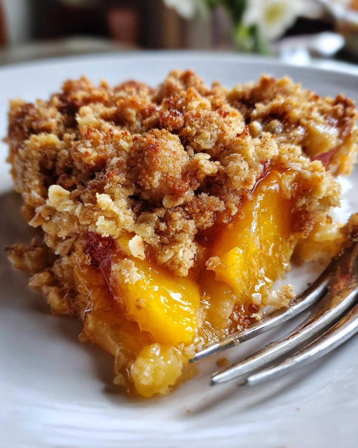 Peach Crisp with Fresh Peaches - detail 3