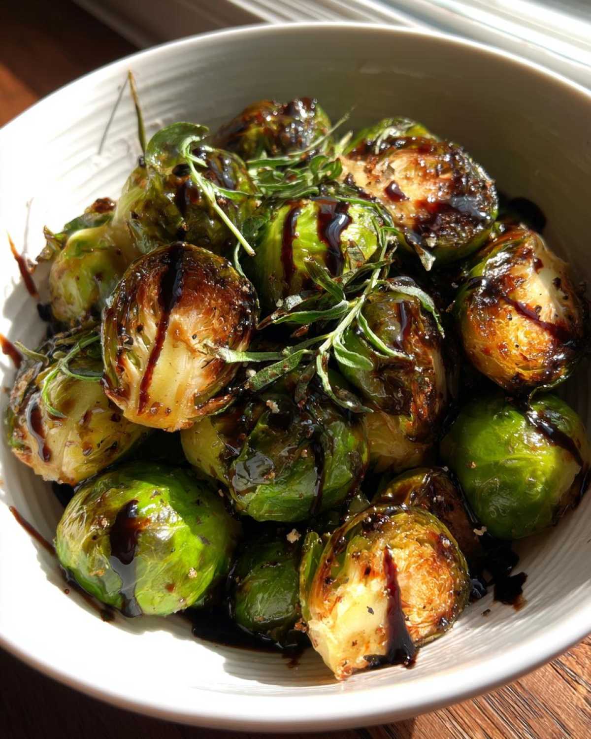 Roasted Brussels Sprouts with Balsamic Glaze (15 Min) - detail 1