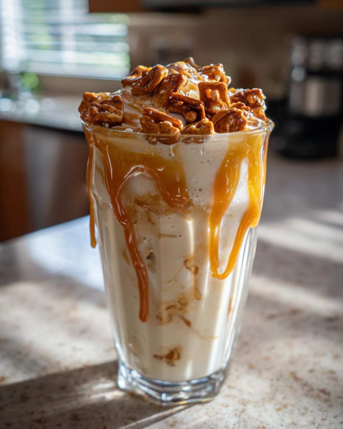 Salted Caramel Pretzel Milkshake (5-Minute Indulgence) - detail 1