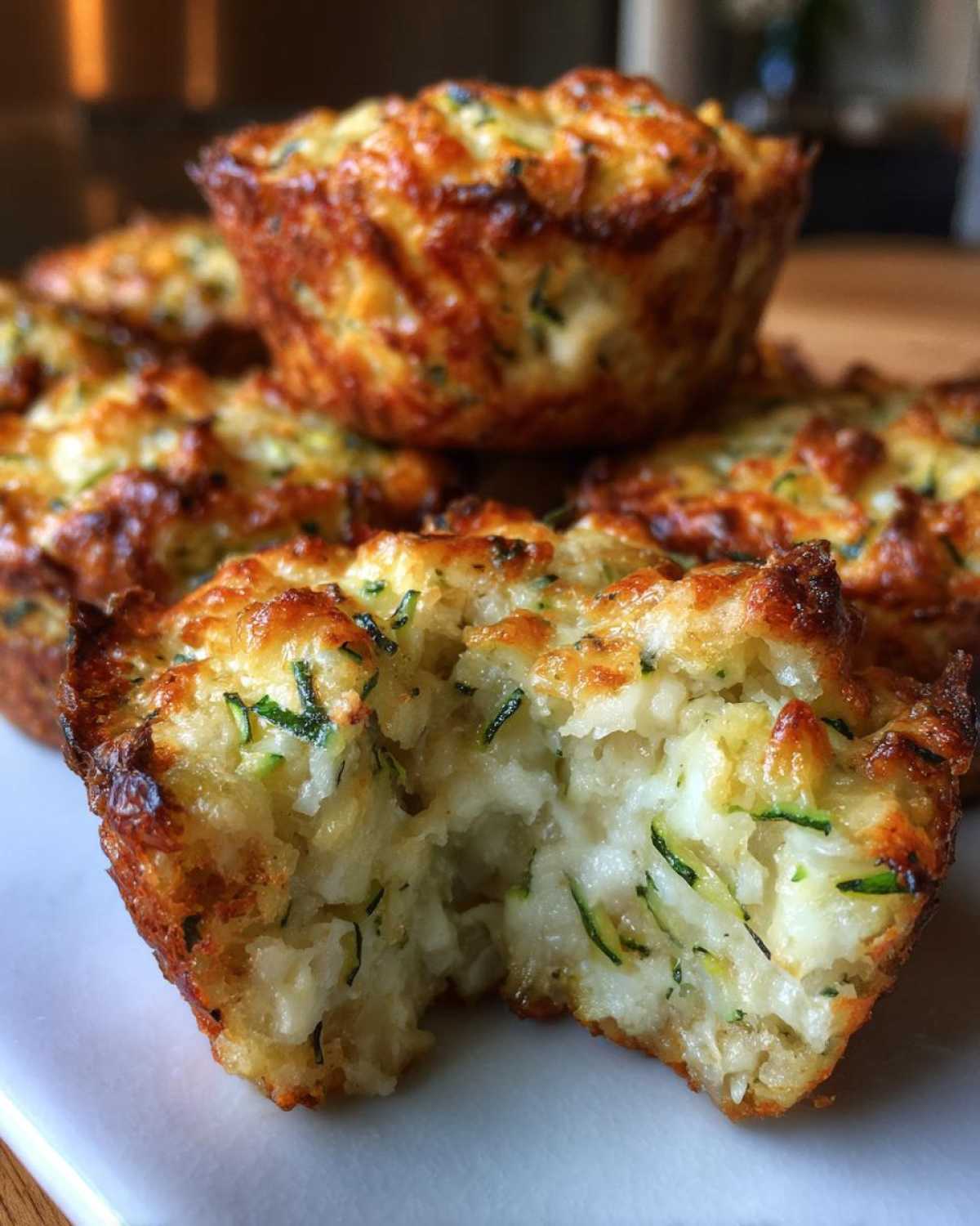Savory zucchini cheese muffins - detail 3