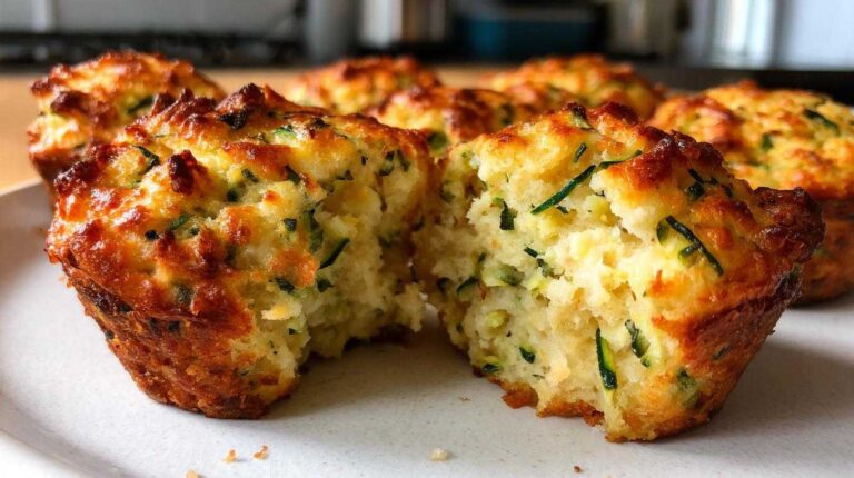 Savory zucchini cheese muffins