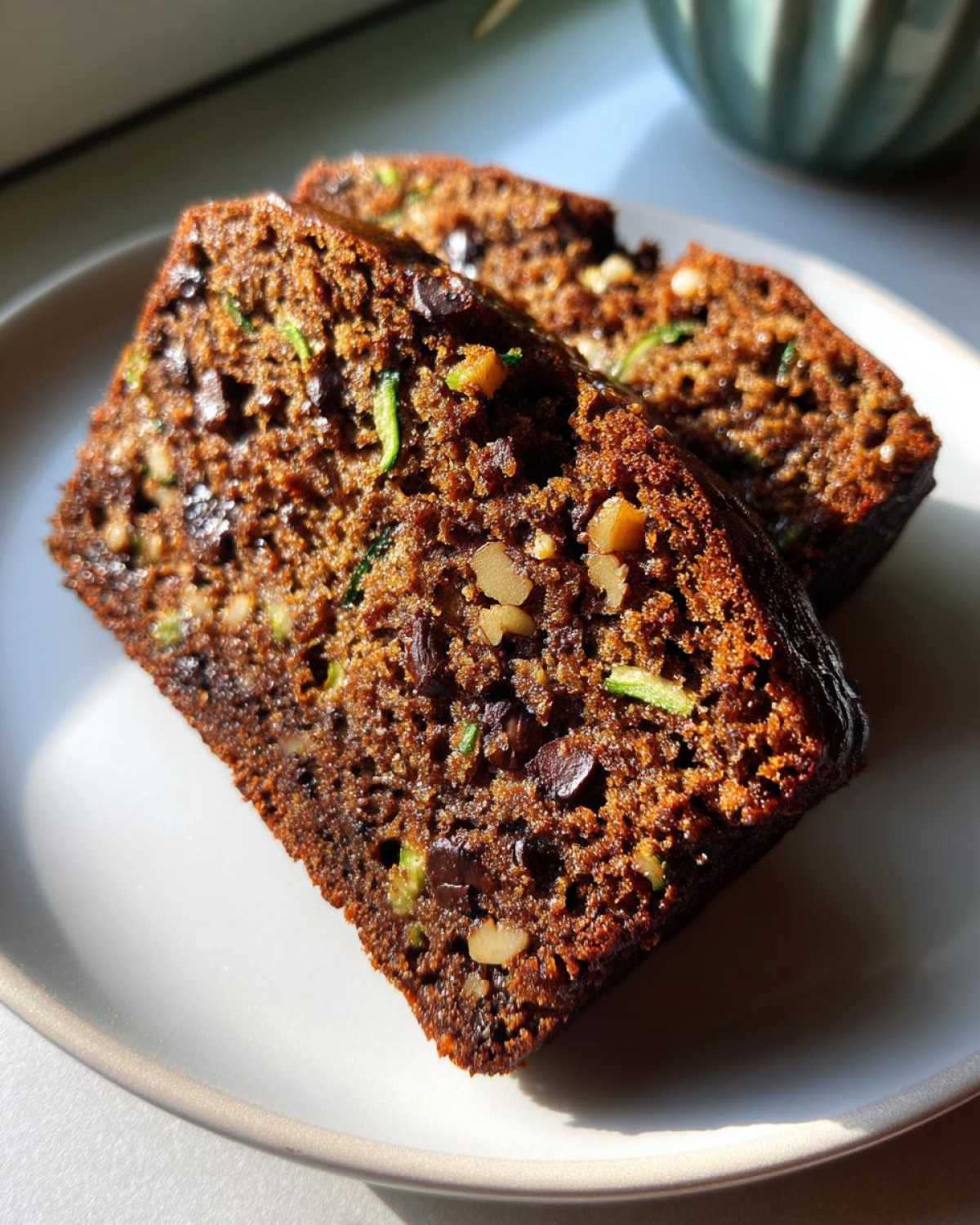 Spiced Chocolate Zucchini Bread Orange Walnuts - detail 3