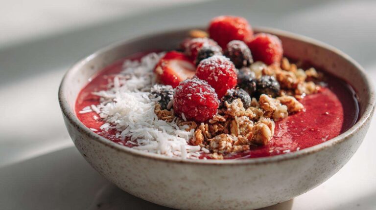Spiced Cranberry Smoothie Bowl (10 Min)