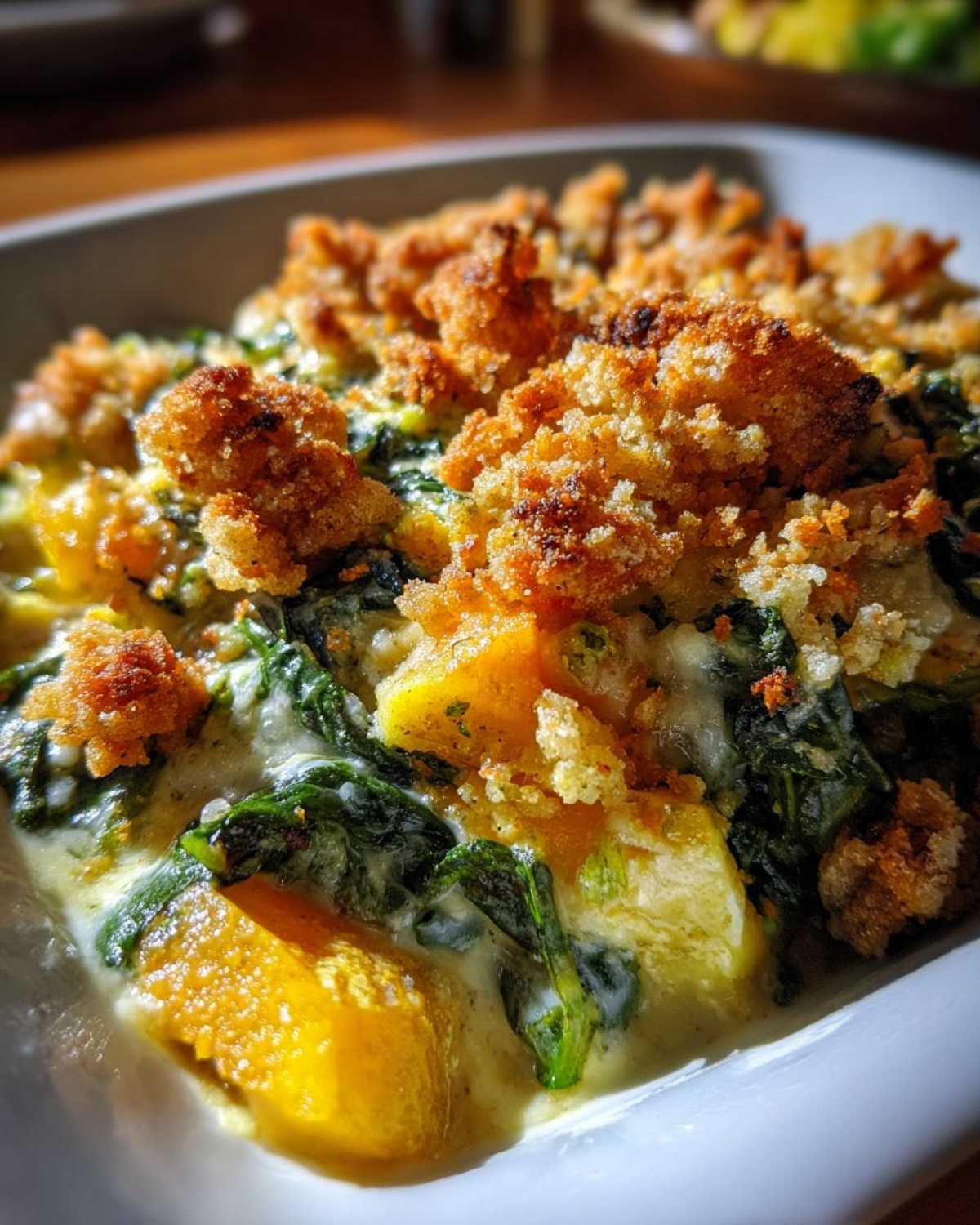 Spinach and squash casserole - detail 4