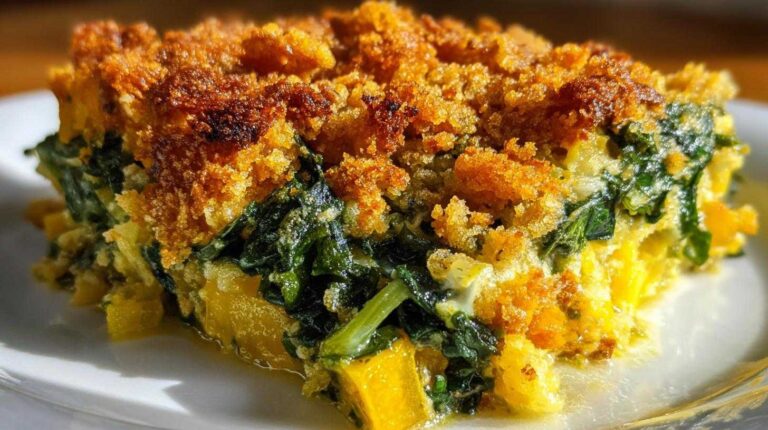 Spinach and squash casserole