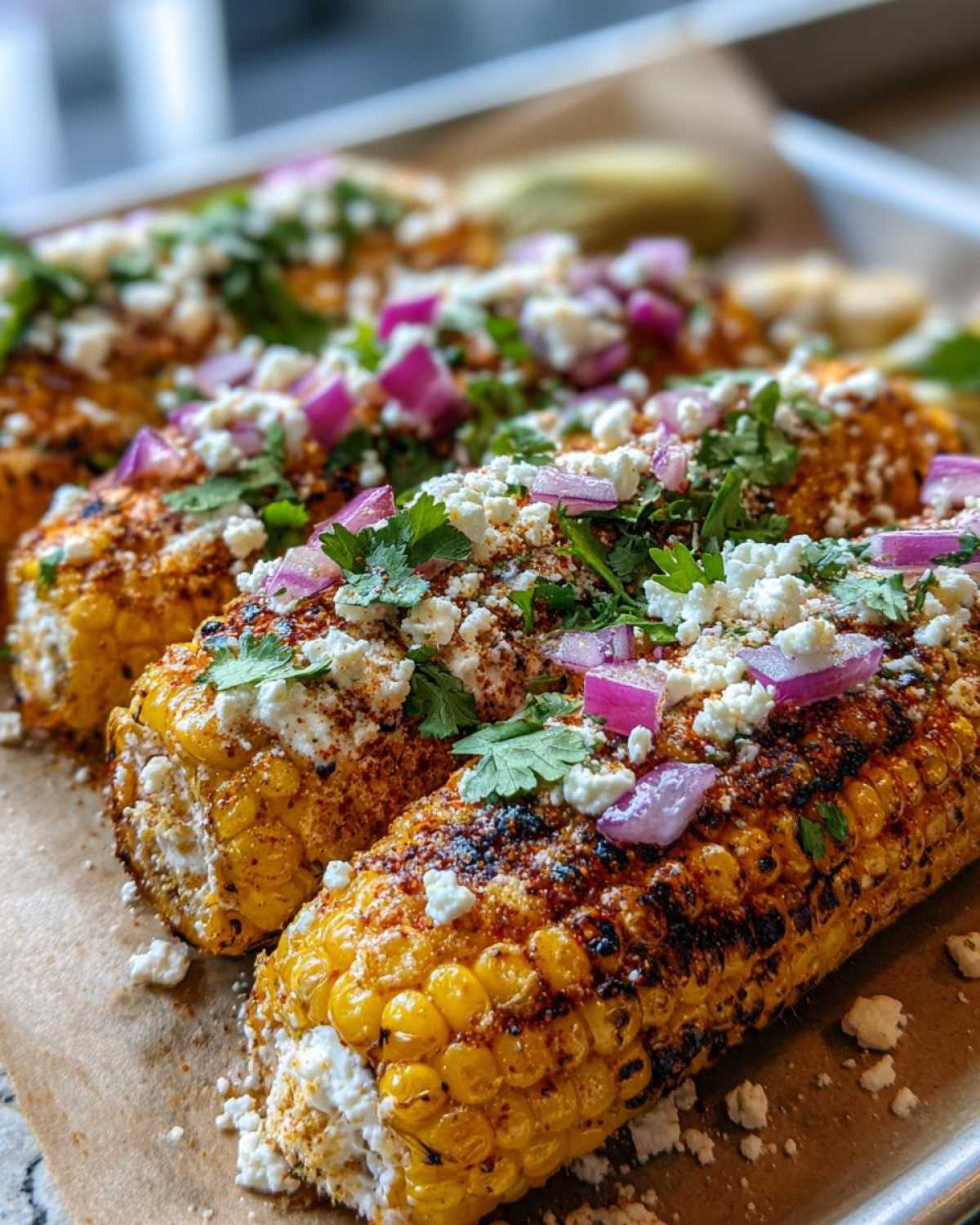 Vegan Mexican street corn - detail 1