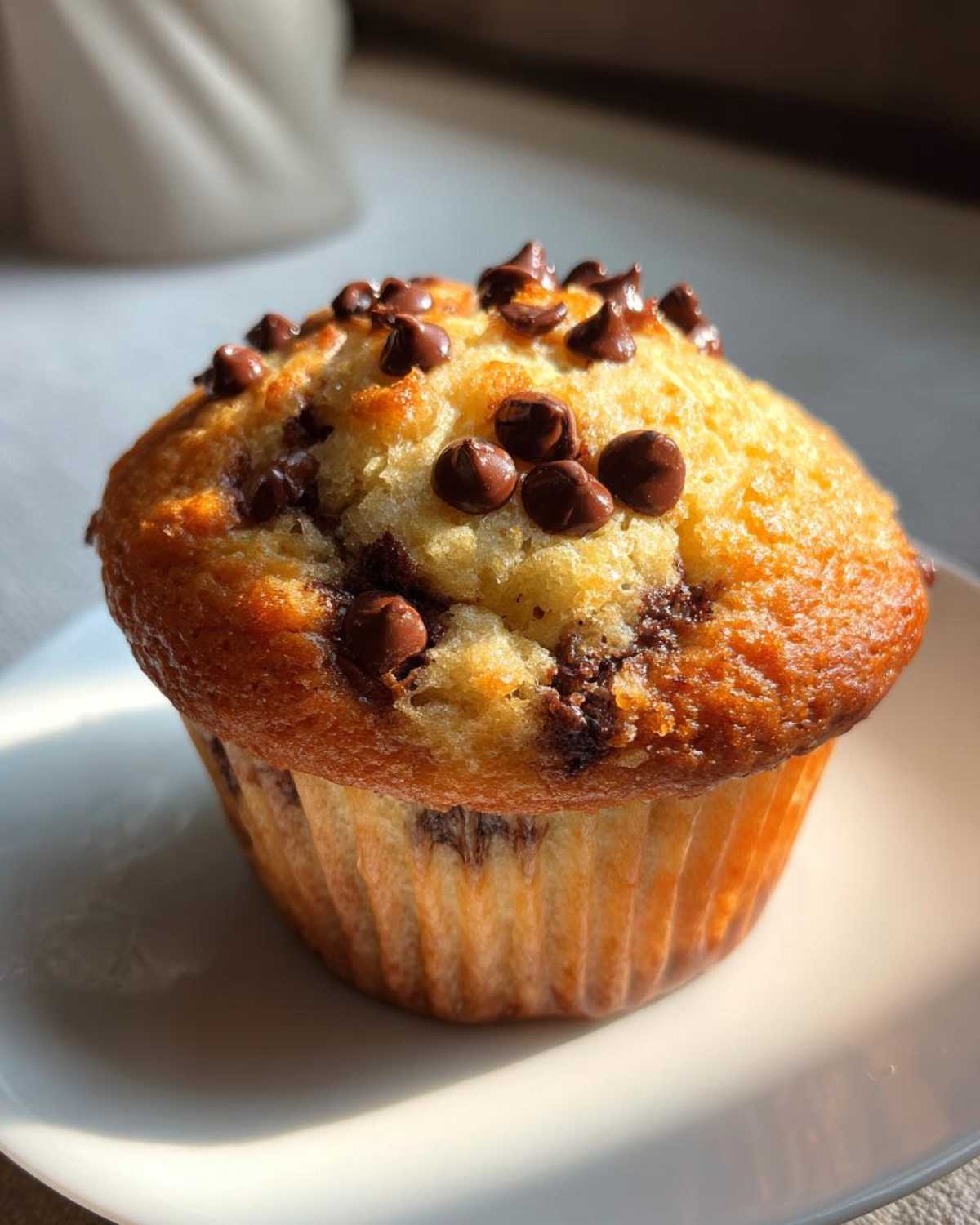 Vegan chocolate chip muffins - detail 4