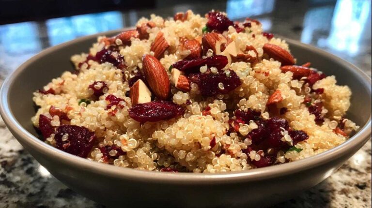 Warm Quinoa Salad with Cranberries (15 Min)