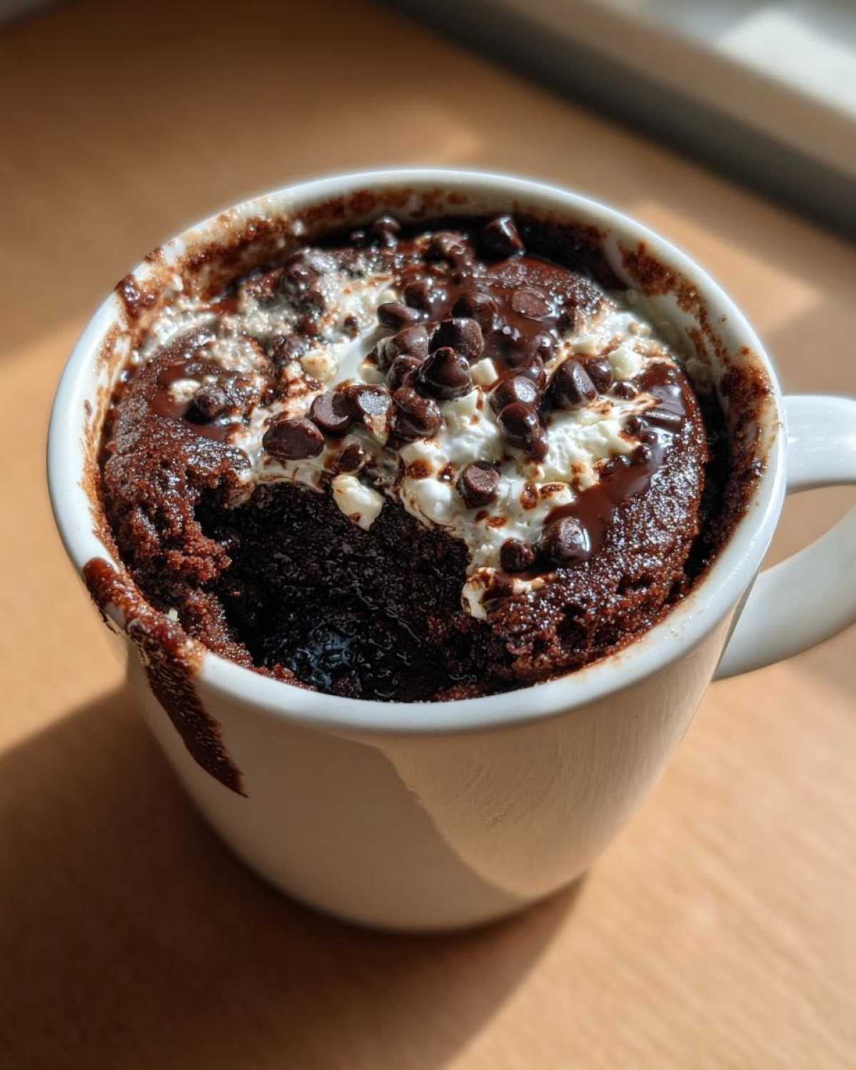 Chocolate Peppermint Mug Cake - detail 1