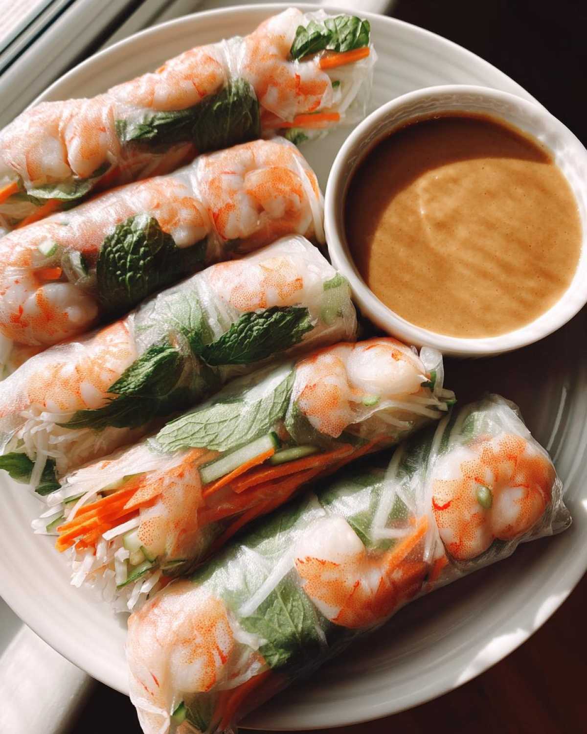Fresh Spring Rolls with Peanut Sauce - detail 2
