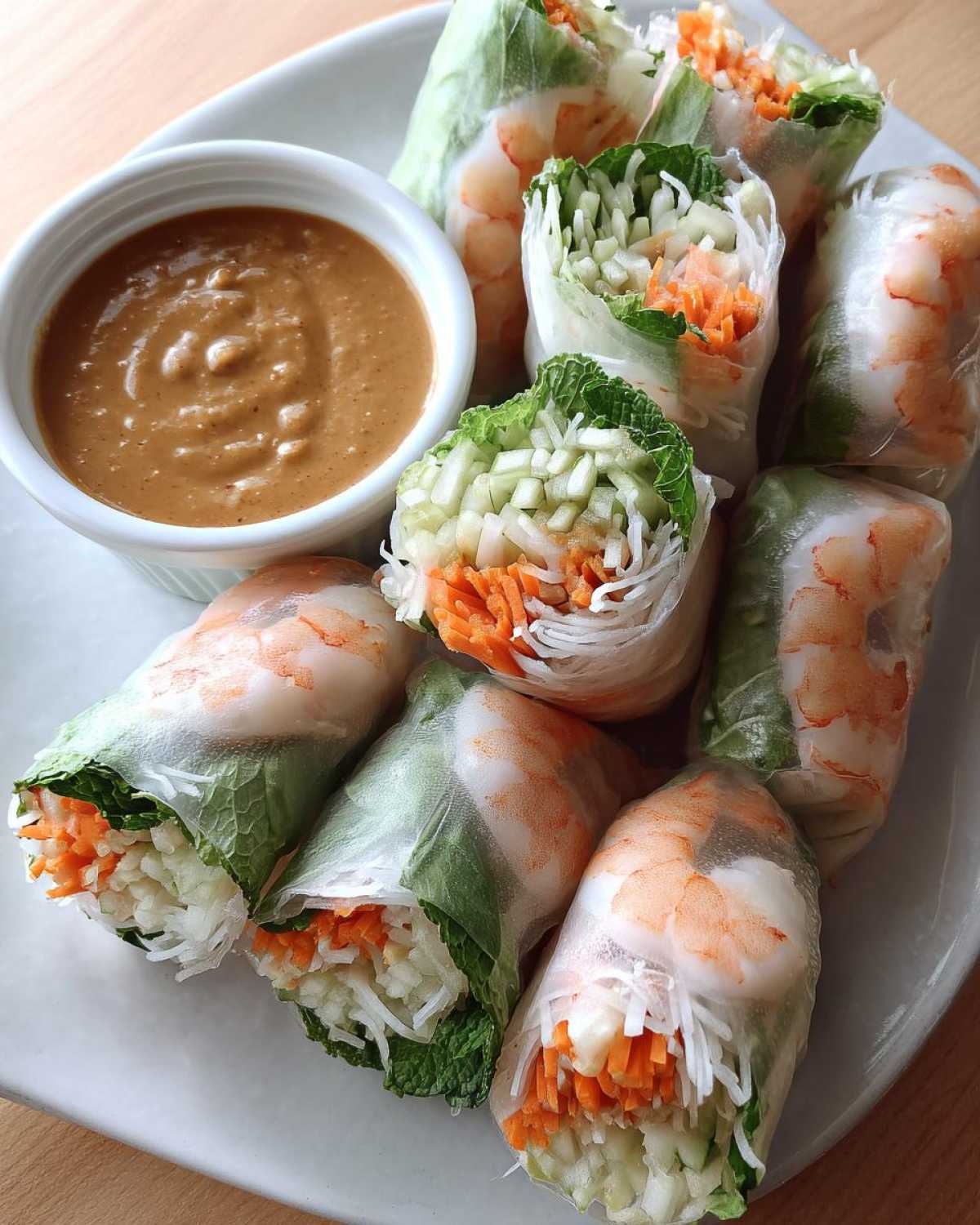 Fresh Spring Rolls with Peanut Sauce - detail 4