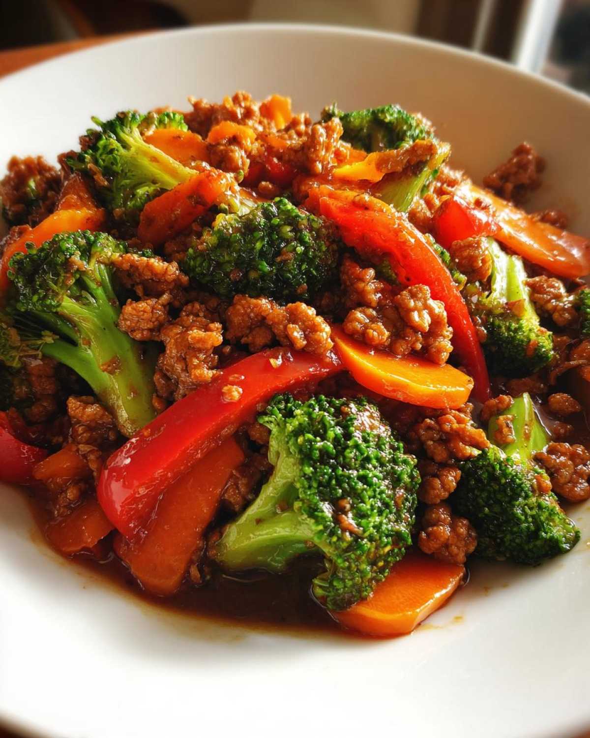 Ginger Garlic Ground Turkey Stir Fry - detail 1