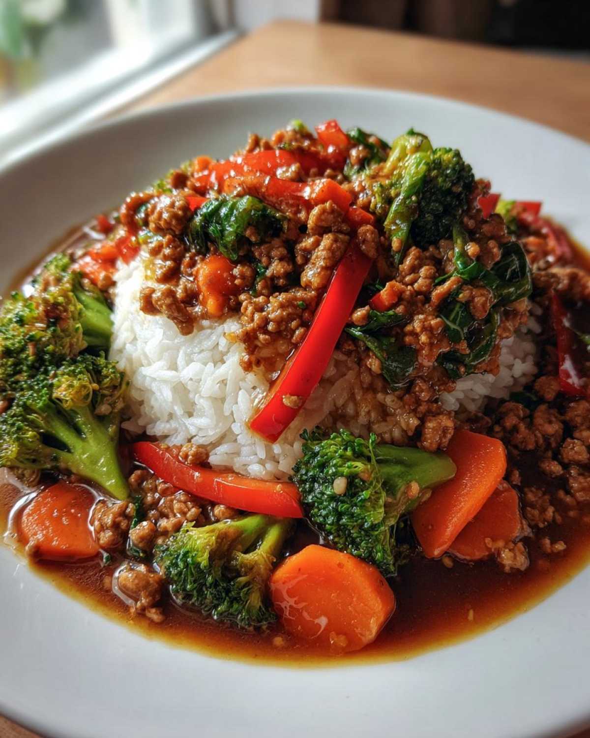 Ginger Garlic Ground Turkey Stir Fry - detail 2