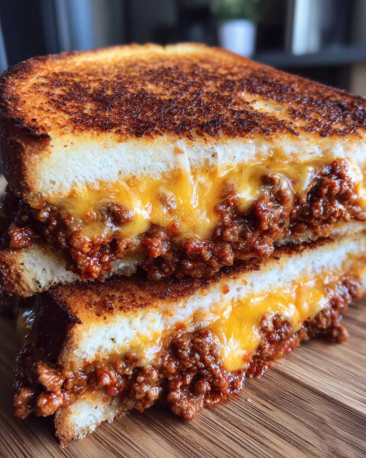 Grilled Cheese Sloppy Joe Sandwiches - detail 2