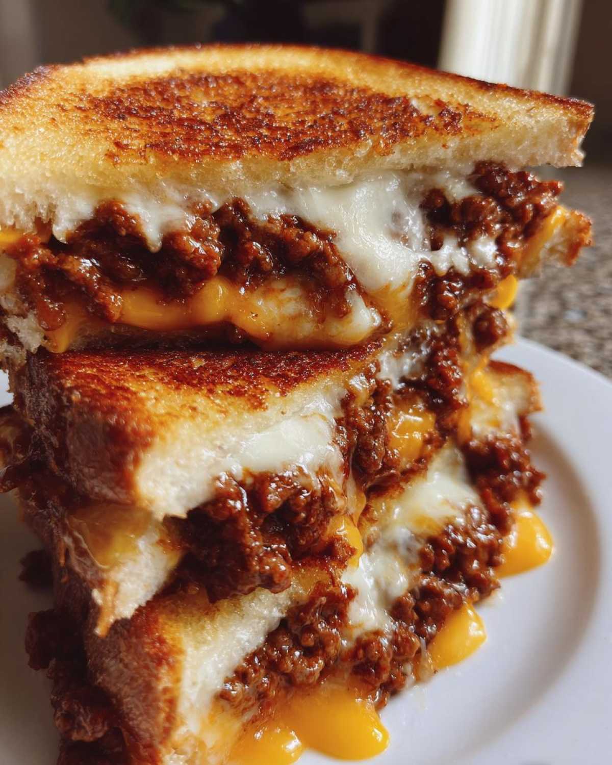 Grilled Cheese Sloppy Joe Sandwiches - detail 4