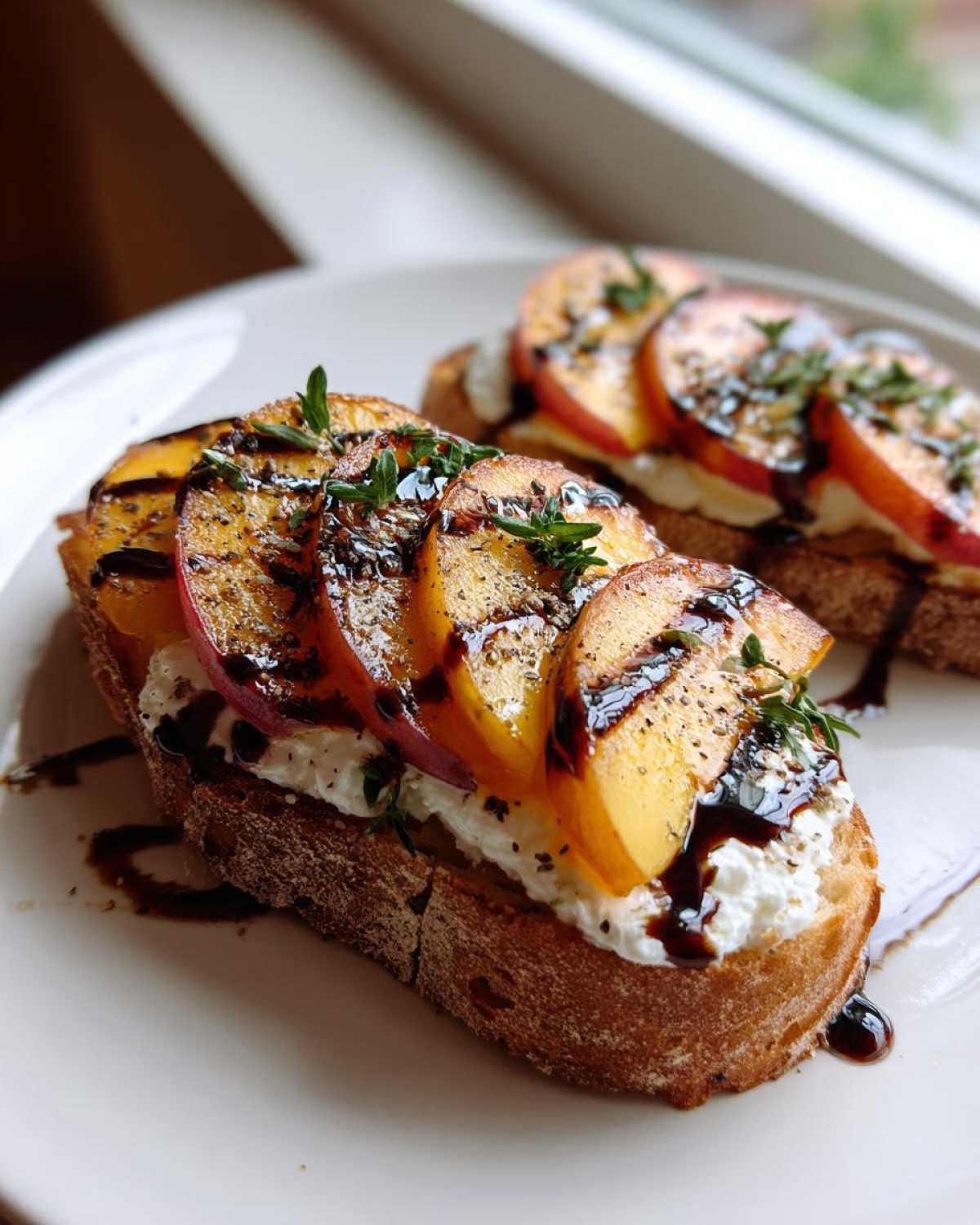 Grilled Peach & Burrata Crostini - detail 2