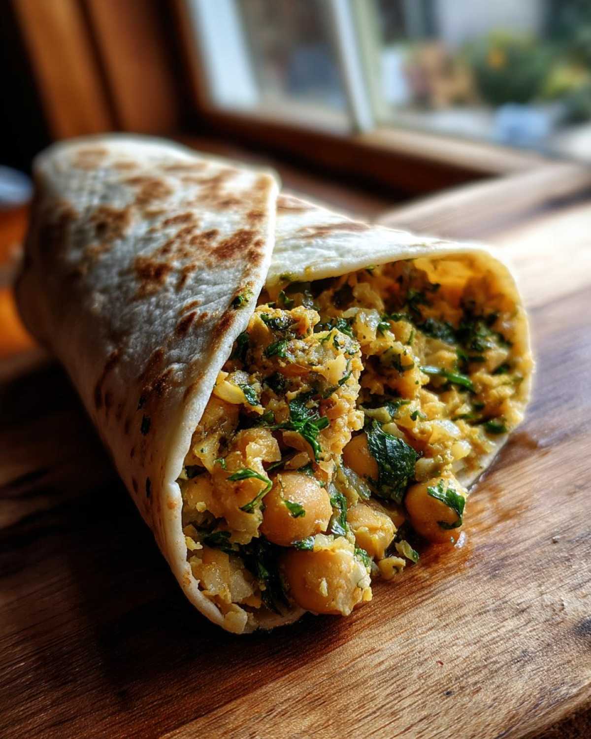 Lemon Garlic Chickpea Wraps - detail 2