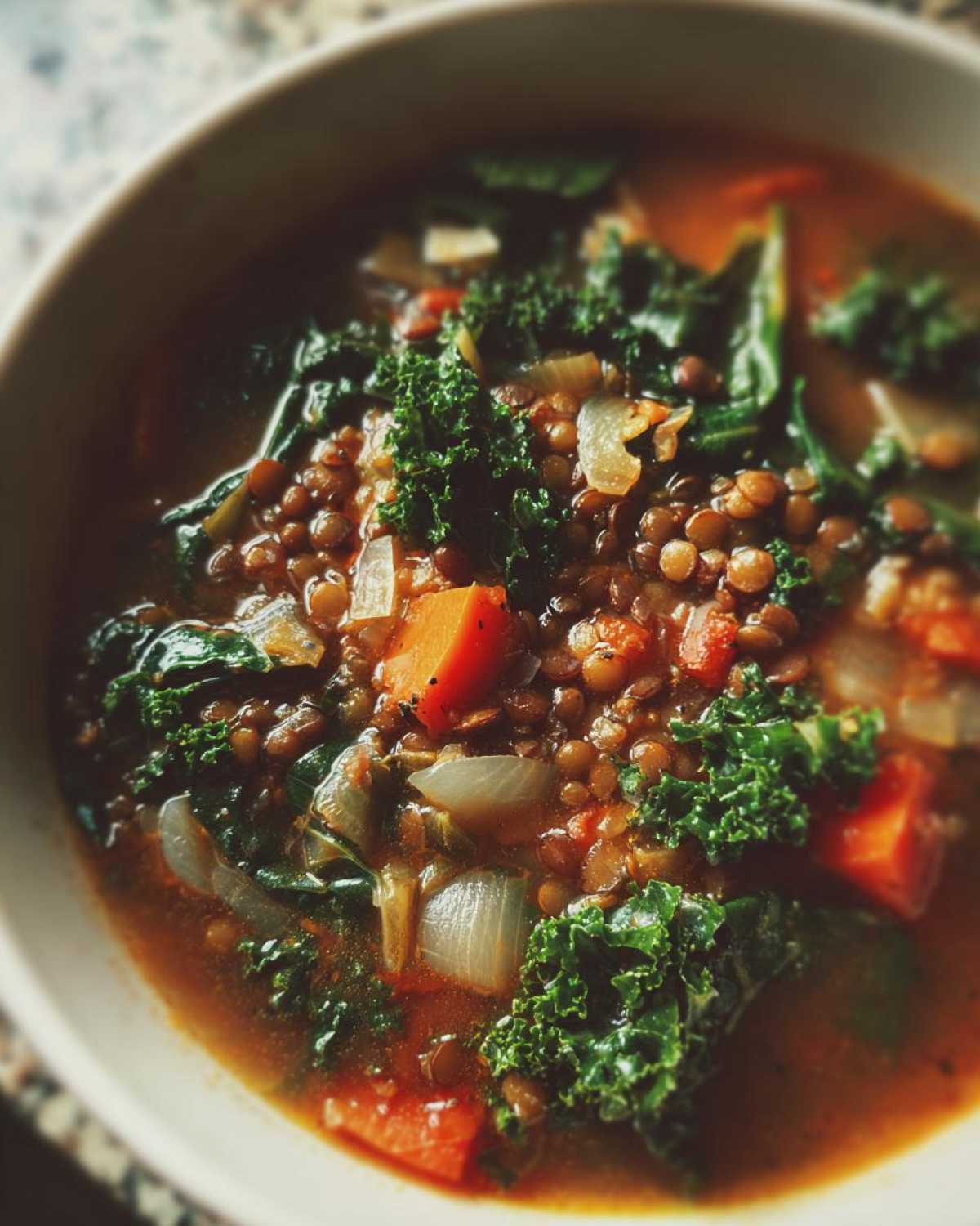 Lentil & Kale Soup - detail 1